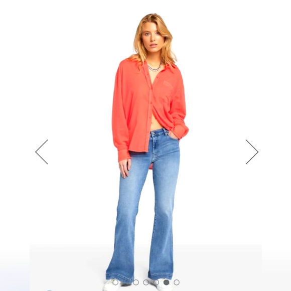 NWOT-For All Mankind Women Designer Tailorless Dojo In Heidi  Jeans Size:32 - Picture 2 of 14